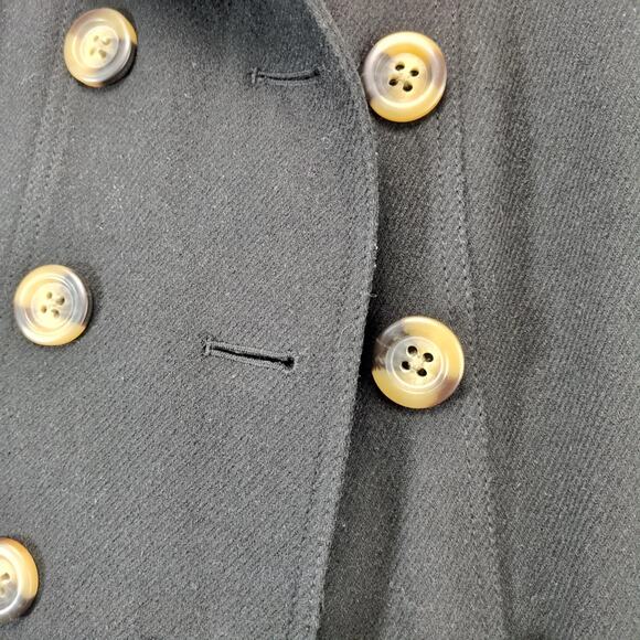 Old Navy Back Pea Coat Women's S Double Breasted, Tie Waist Belt Wool Blend - Picture 7 of 10